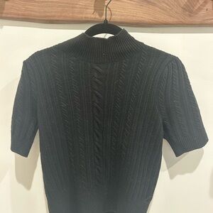 Banana Republic Black Cable Knit Sweater